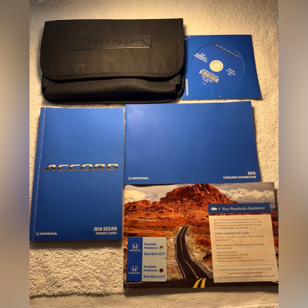 2018 Honda Accord Sedan Owners Manual With Case